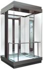 MRL Square Glass Observation Elevator Center Opening Type With Fuji Control System